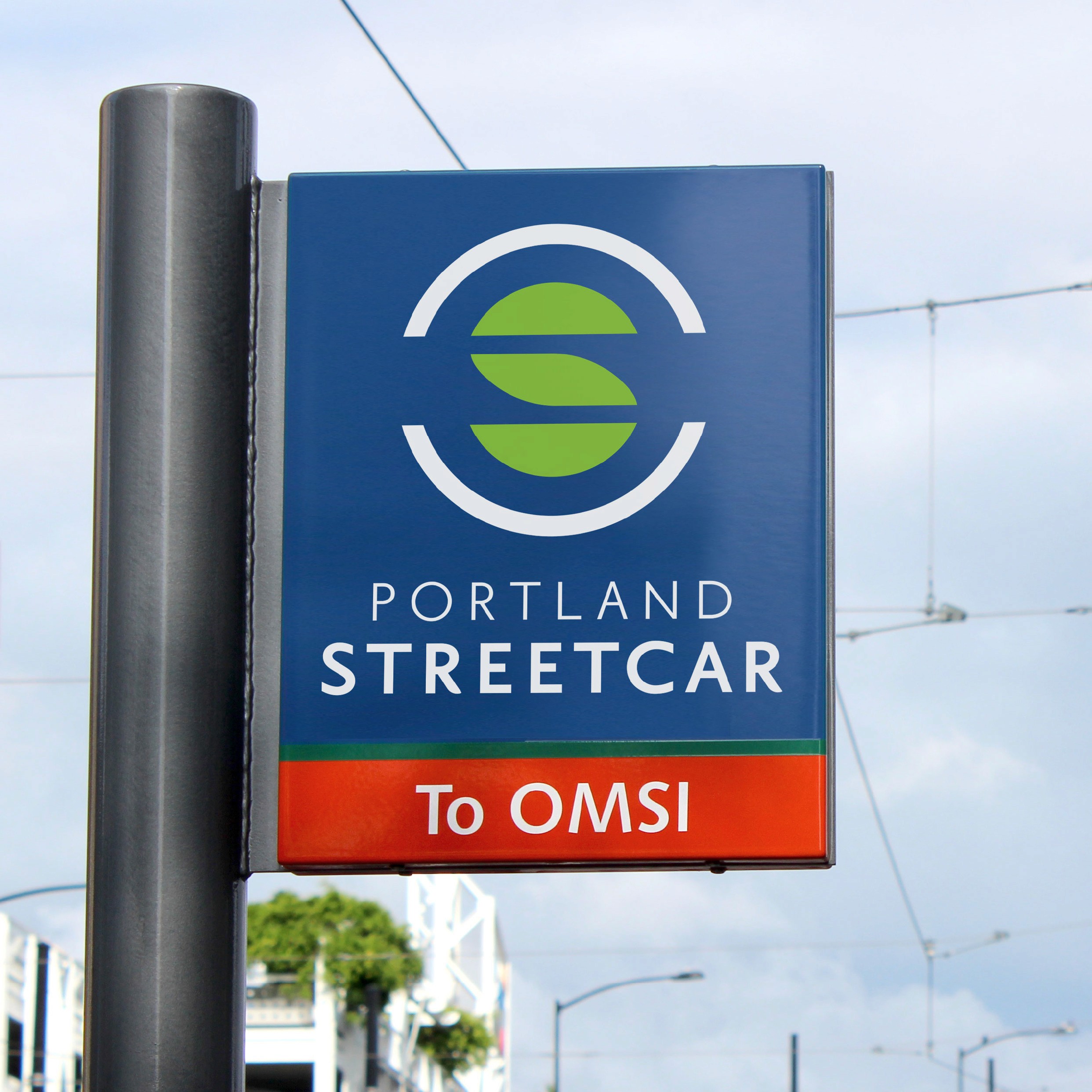 transit signage for portland streetcar new brand