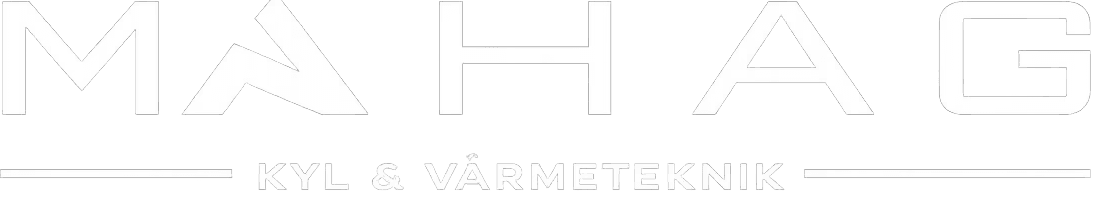 Mahag Kyl & Värmeteknik vit logotyp