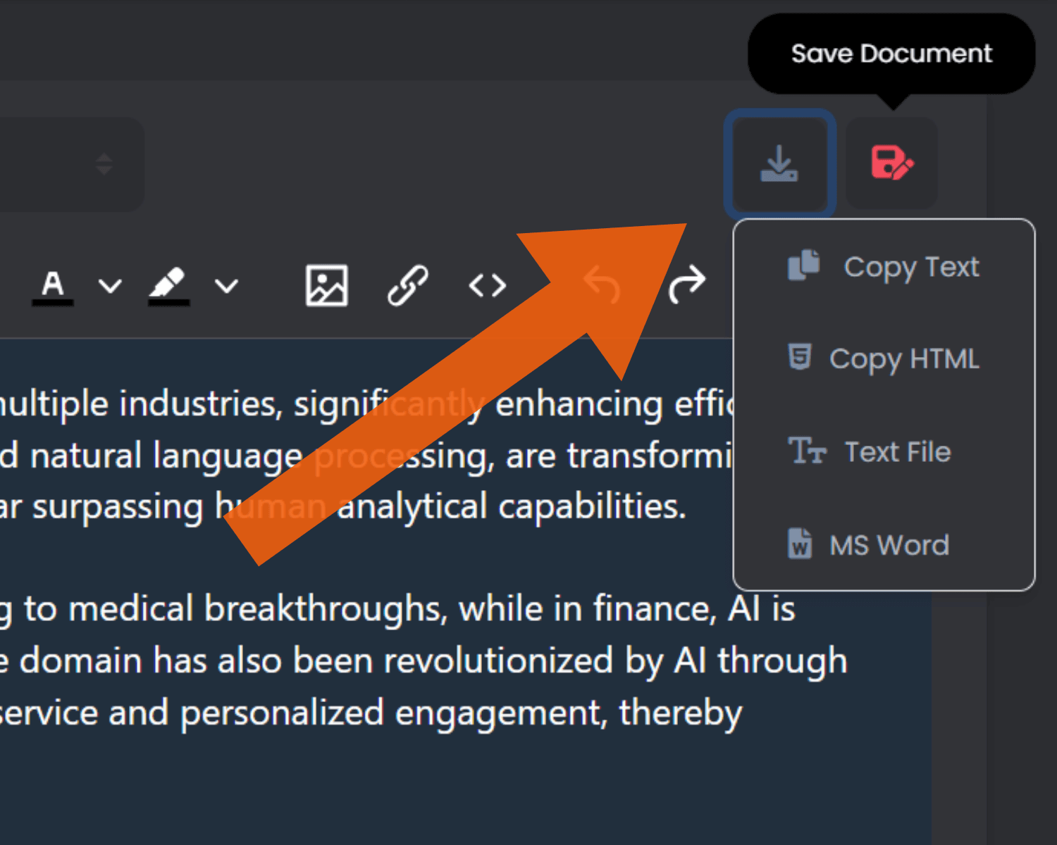 SBCStudio AI Template Save & Export Selection