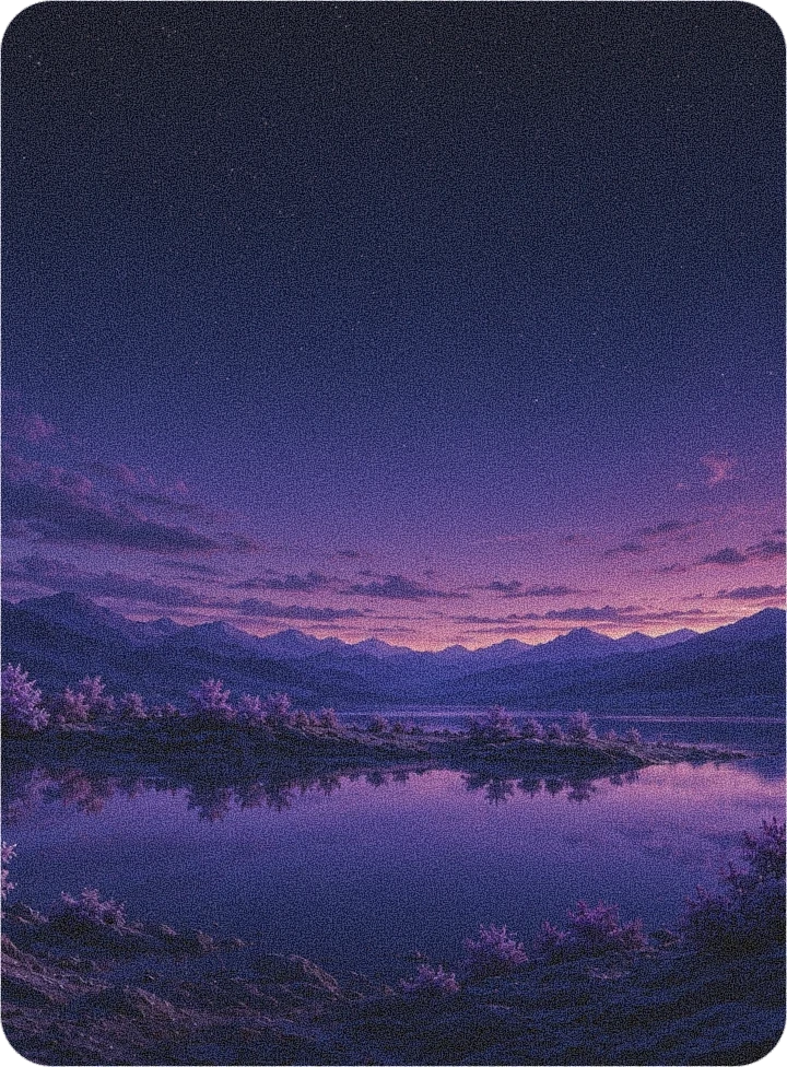 Purple mountain landscape behind the Home call to action