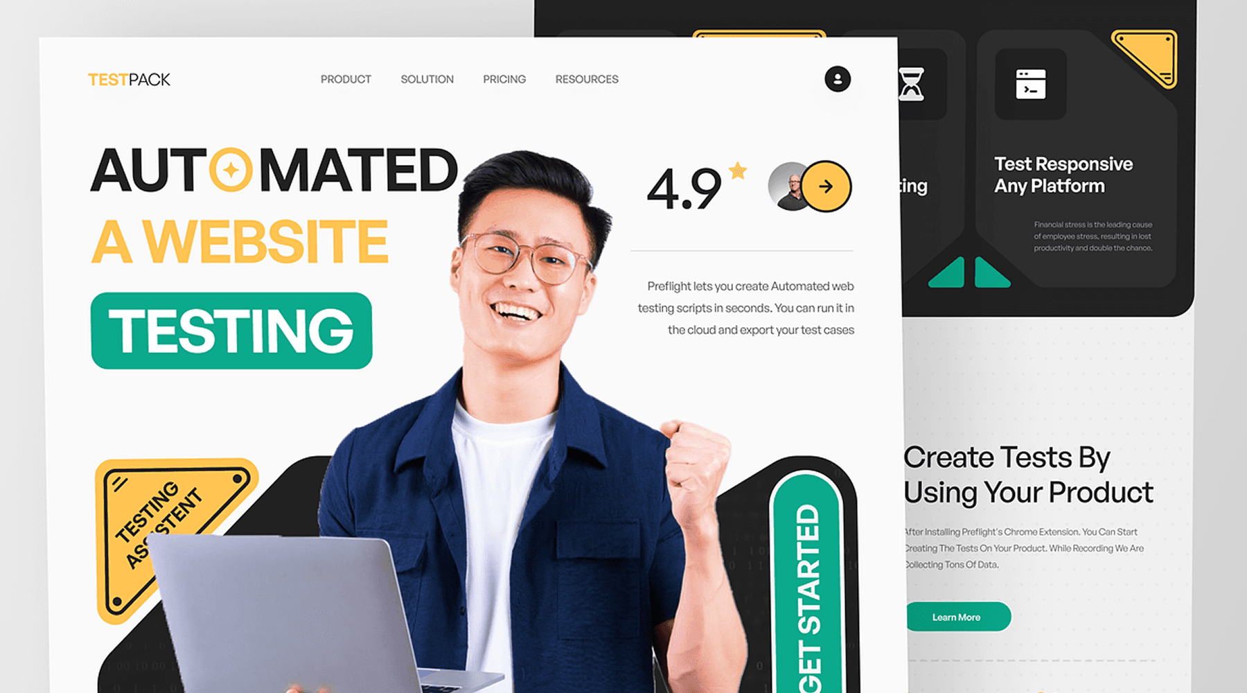 Exemple de landing page conçue pour un coach professionnel