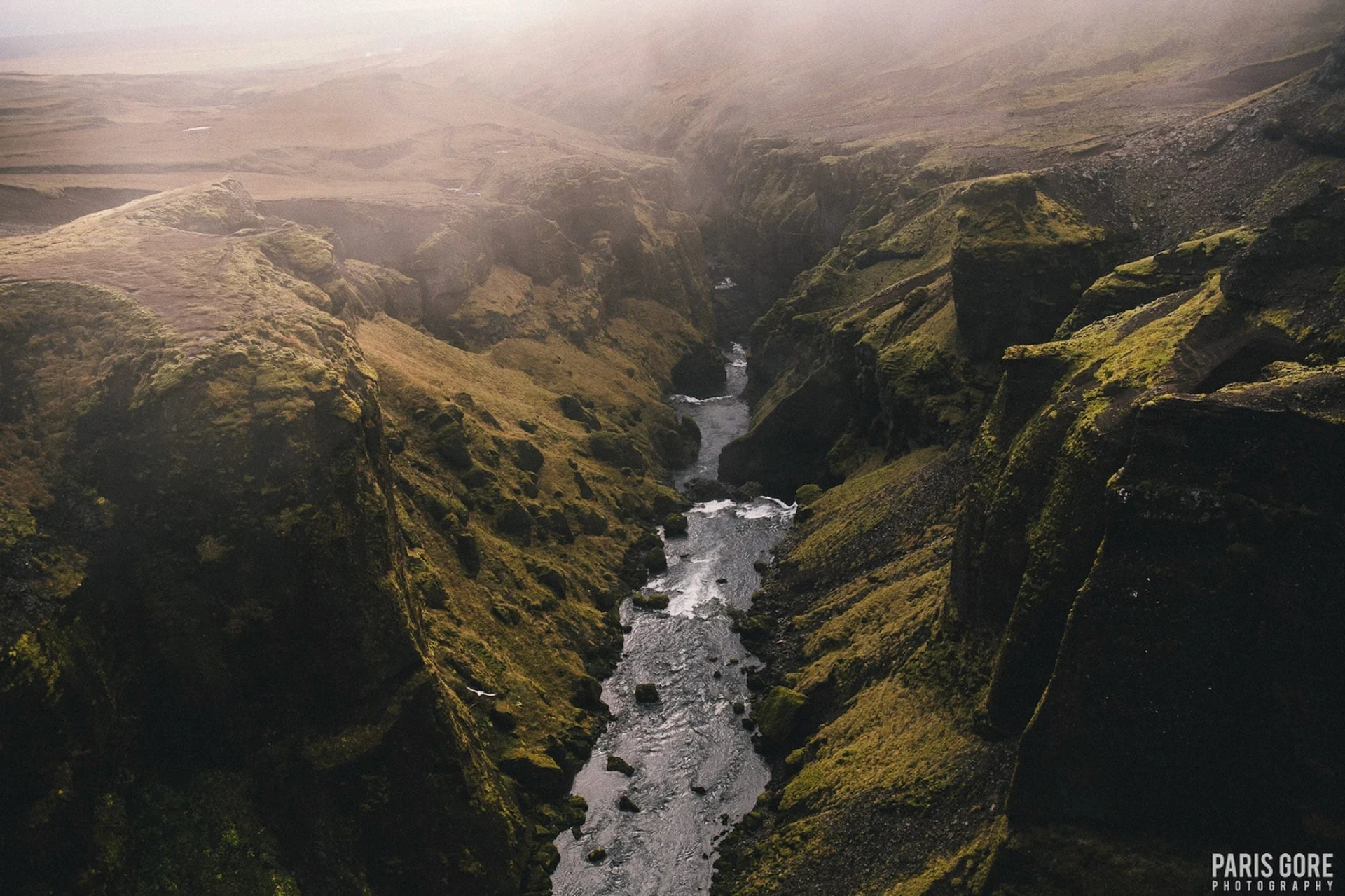 River in between Icelandic hills