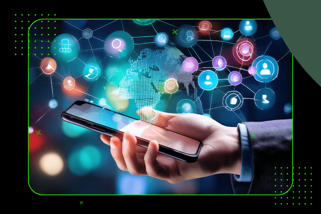 social media icons and phone