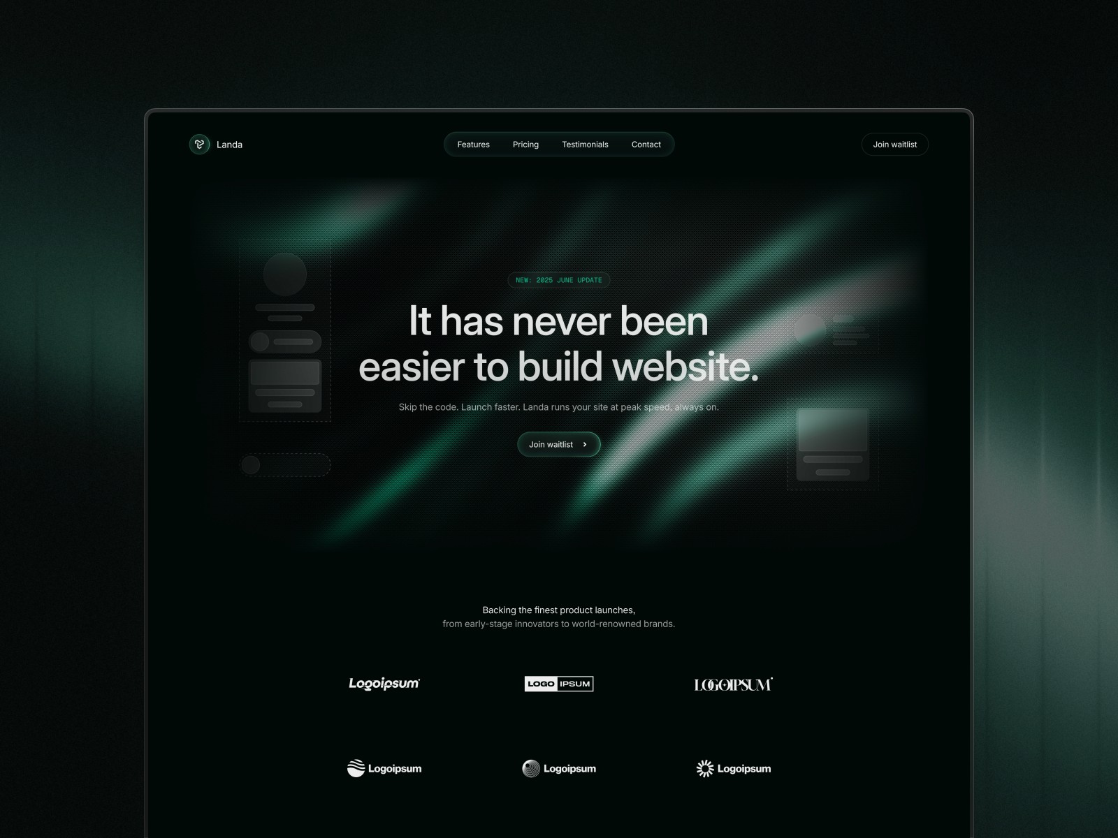 Landa — 极简动效 Web3 项目官网设计灵感