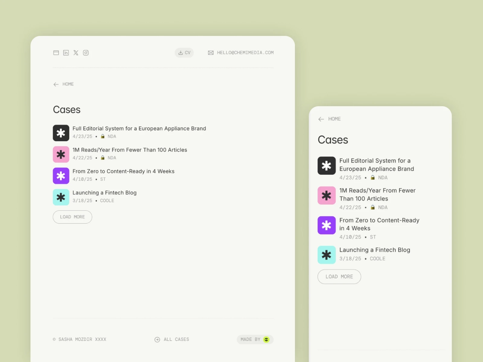 OutlineCV — Resume & Case Study Template 
