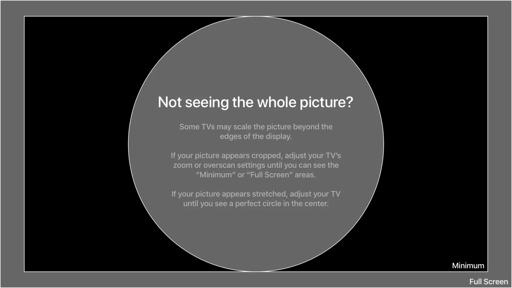 AppleTV calibration example