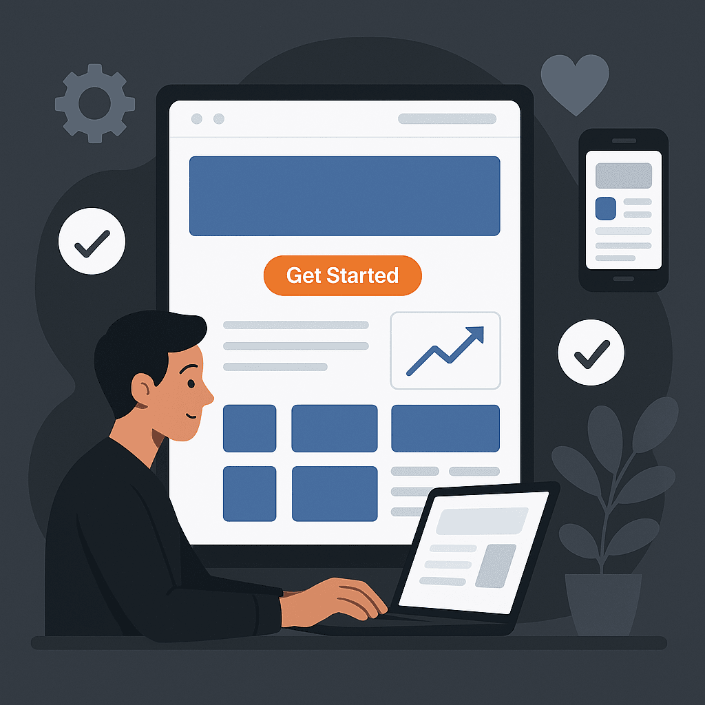 A man Working on laptop