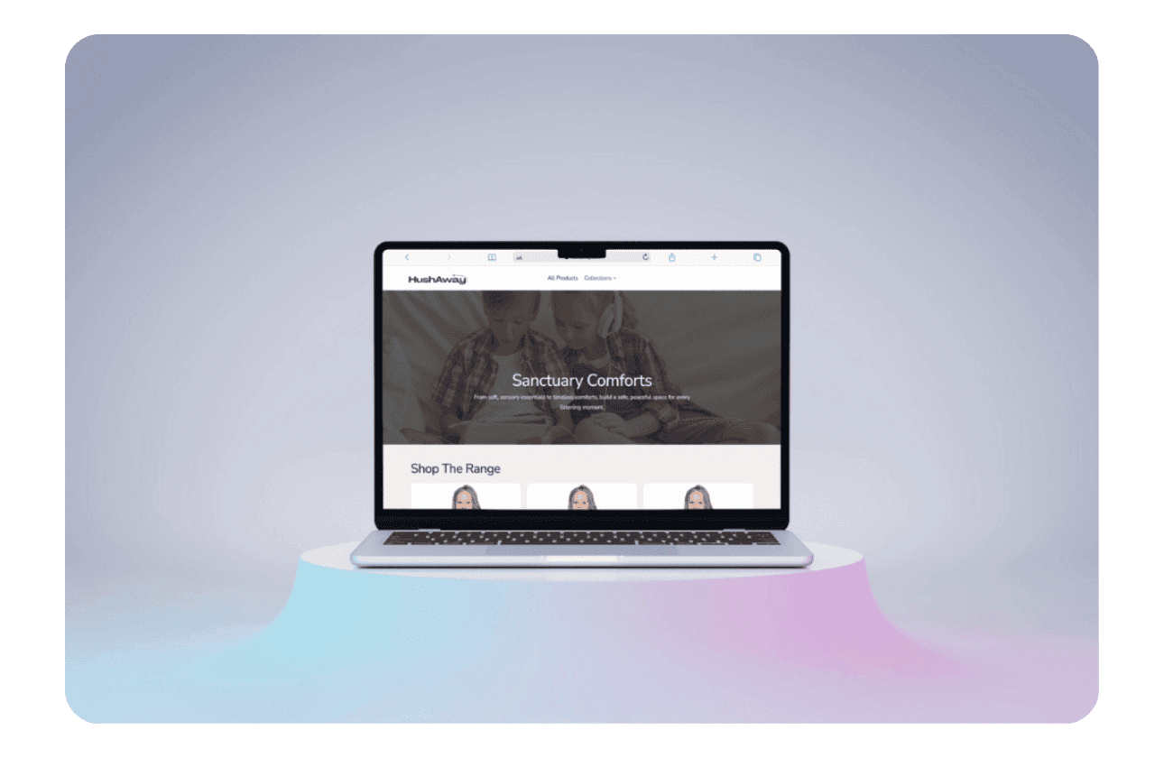 A photo of a website designed by Nimble Media for the Website Development Service