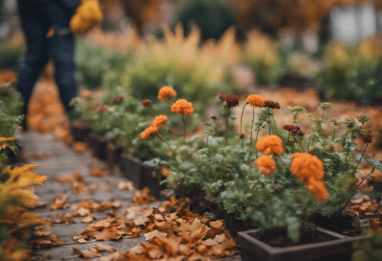 Yard in autumn