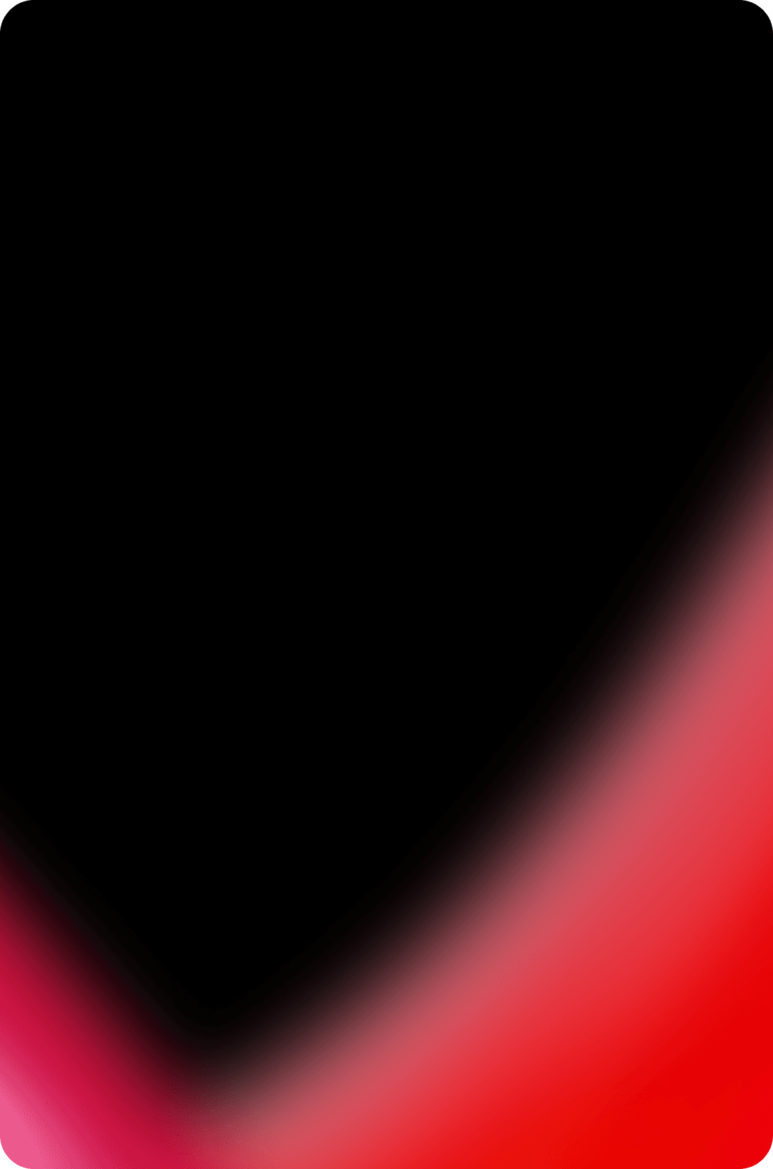 A square design with red and black colors, outlined by a black border.