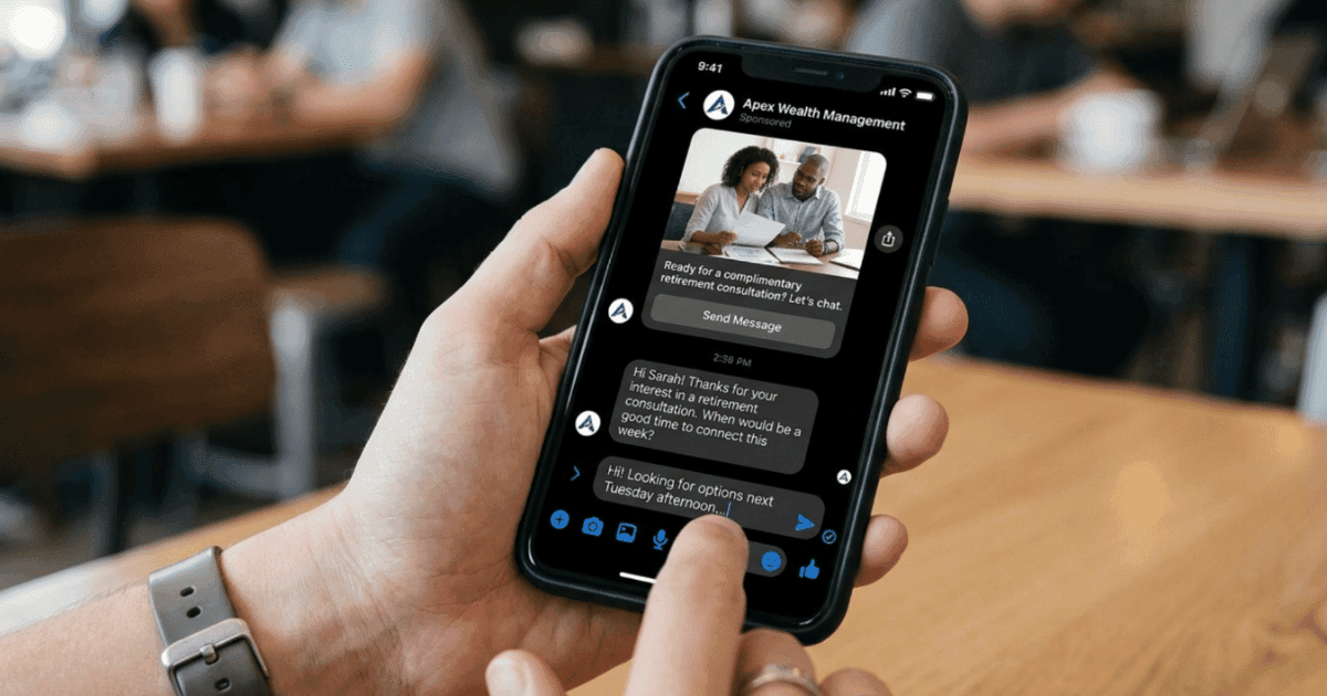 Meta Messenger ad example