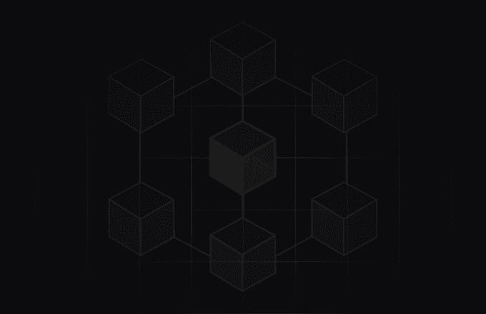 Interconnected 3D cubes forming a blockchain network, representing a Web3 feature for a loyalty program.