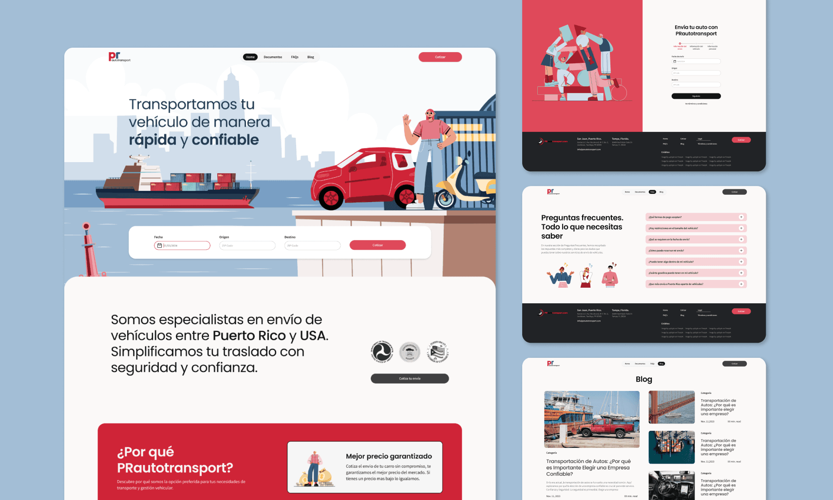 Diseño de landing page minimalista creada por Laura León