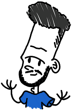 Représentation caricaturale d'Ilies Manata