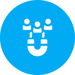 Customer engagement and lead generation icon – RJP.design Digital Marketing NYC agency improving social media audience growth.