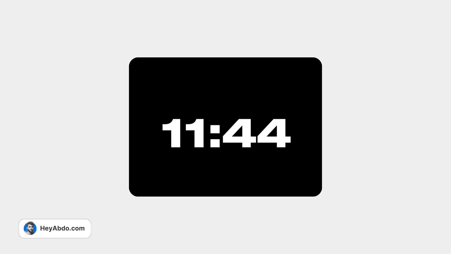 Minimalist Notion Clock Widgets