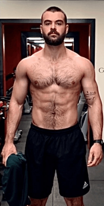 Before and after transformation photos of a Fitnix client