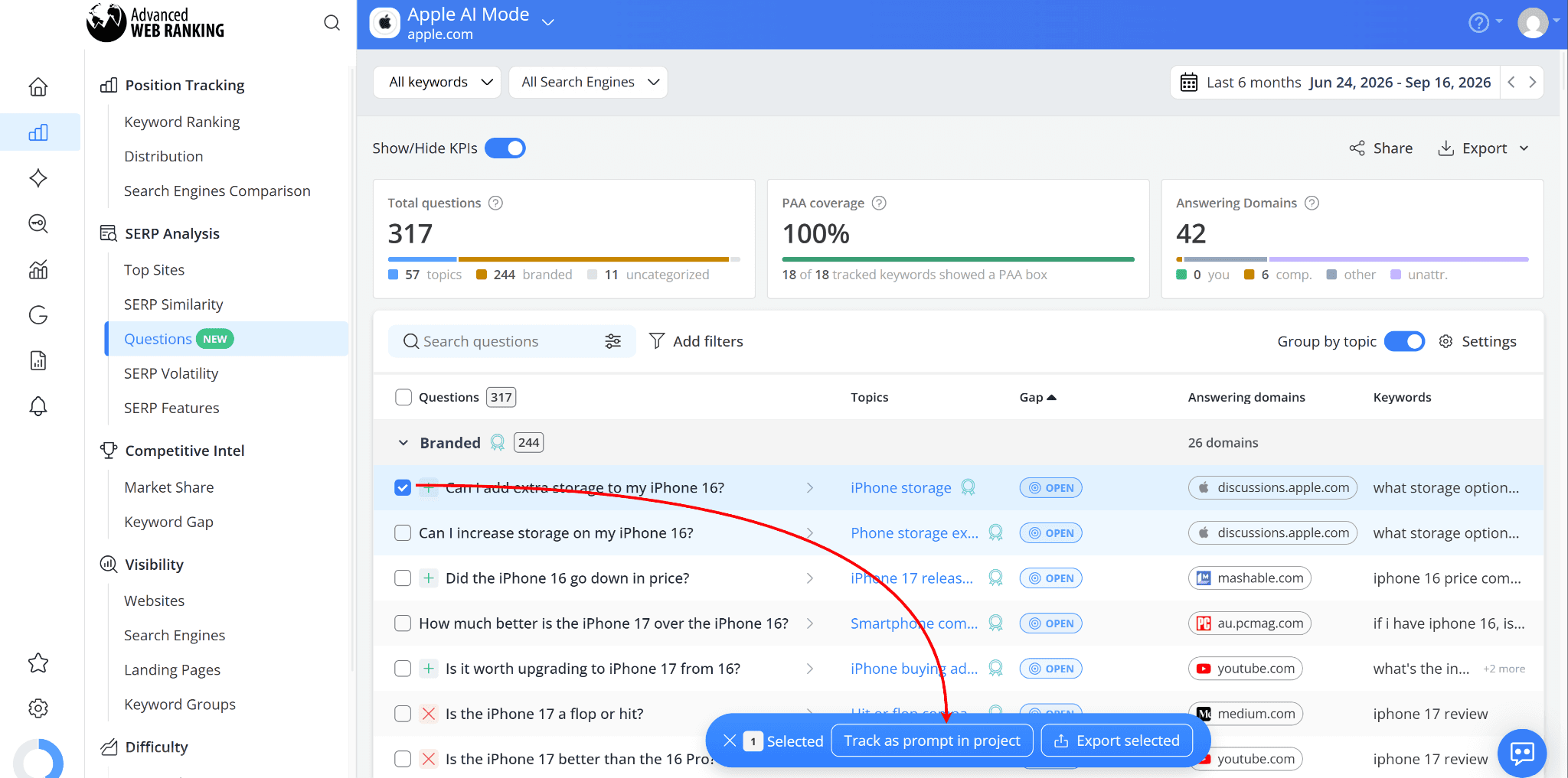 how-to-track-as-prompt-in-project