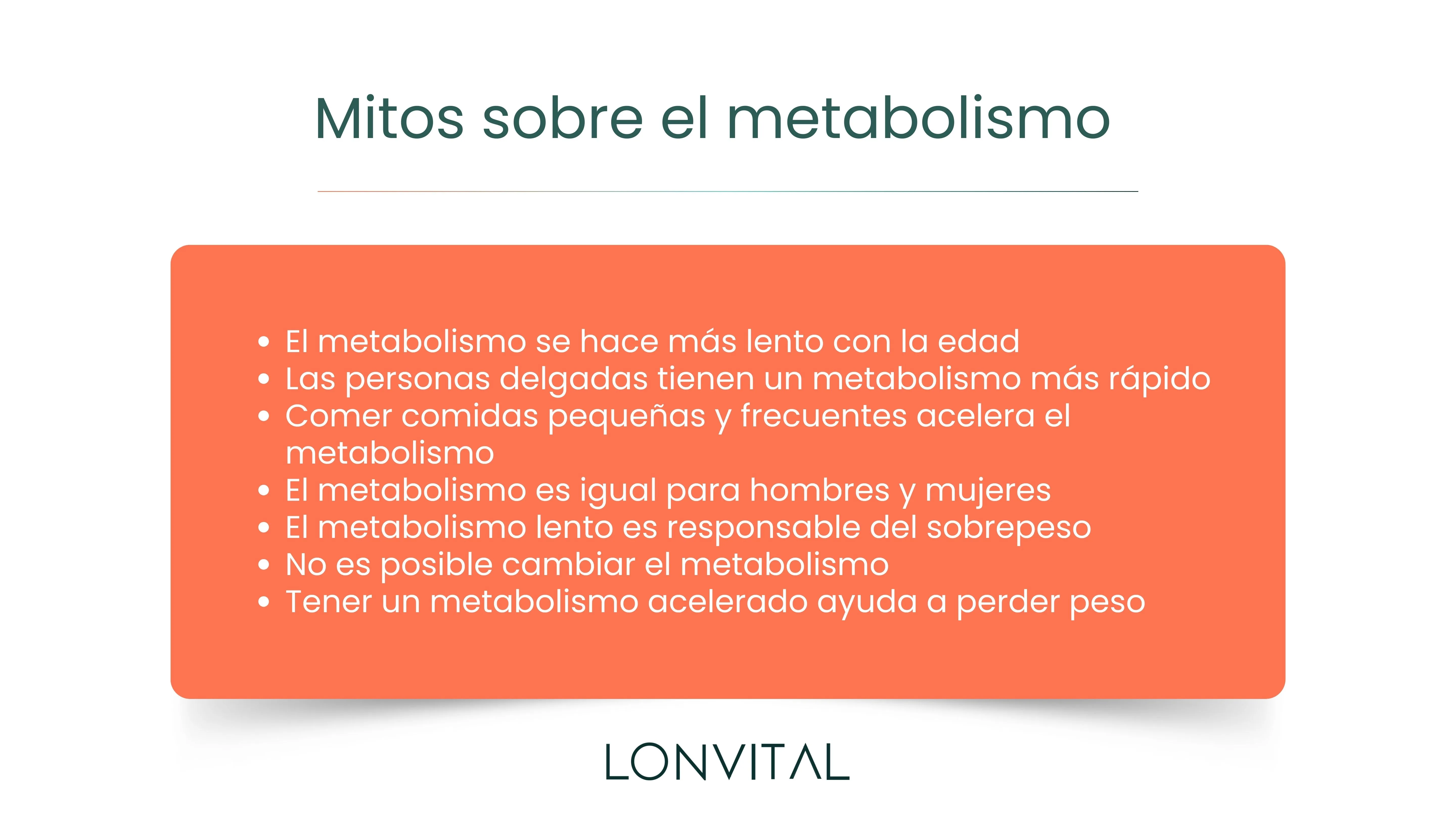 Mitos sobre el metabolismo