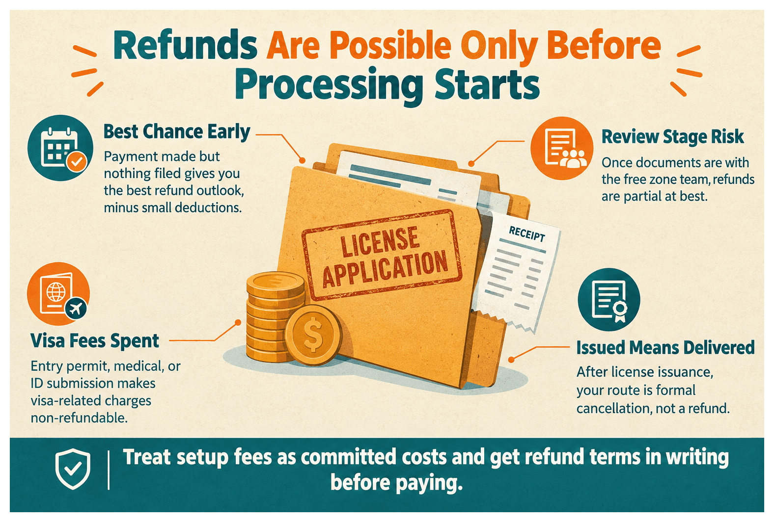 Infographic: Can You Get a Refund on a UAE Free Zone License Application