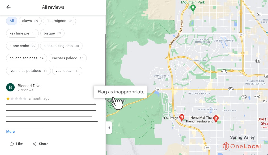Flag as Inappropriate on Map