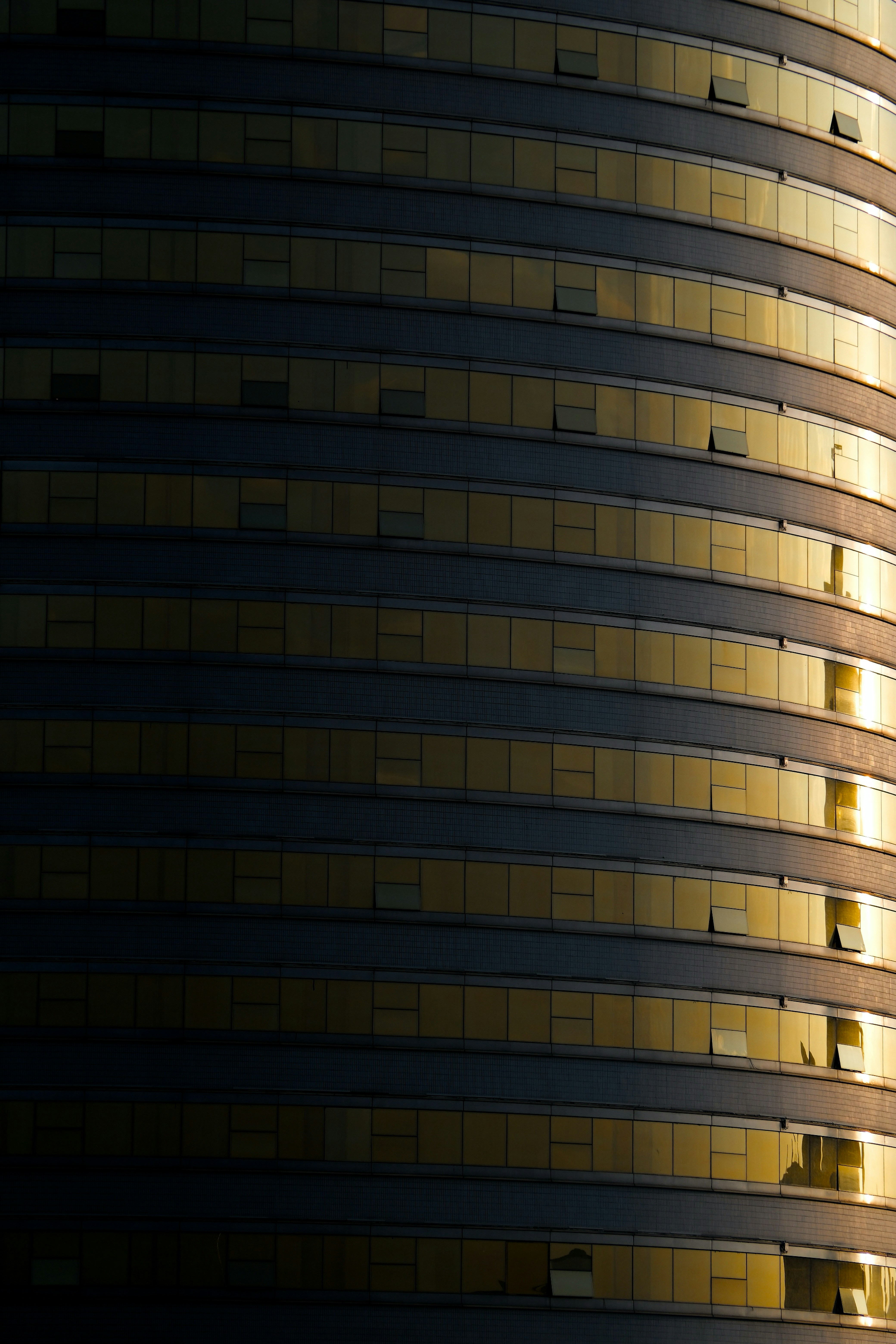 Modern building facade with reflective windows