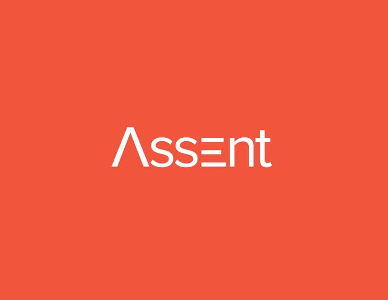 White Assent Compliance logo on an orange background, with the letter 'E' stylized in horizontal bars.