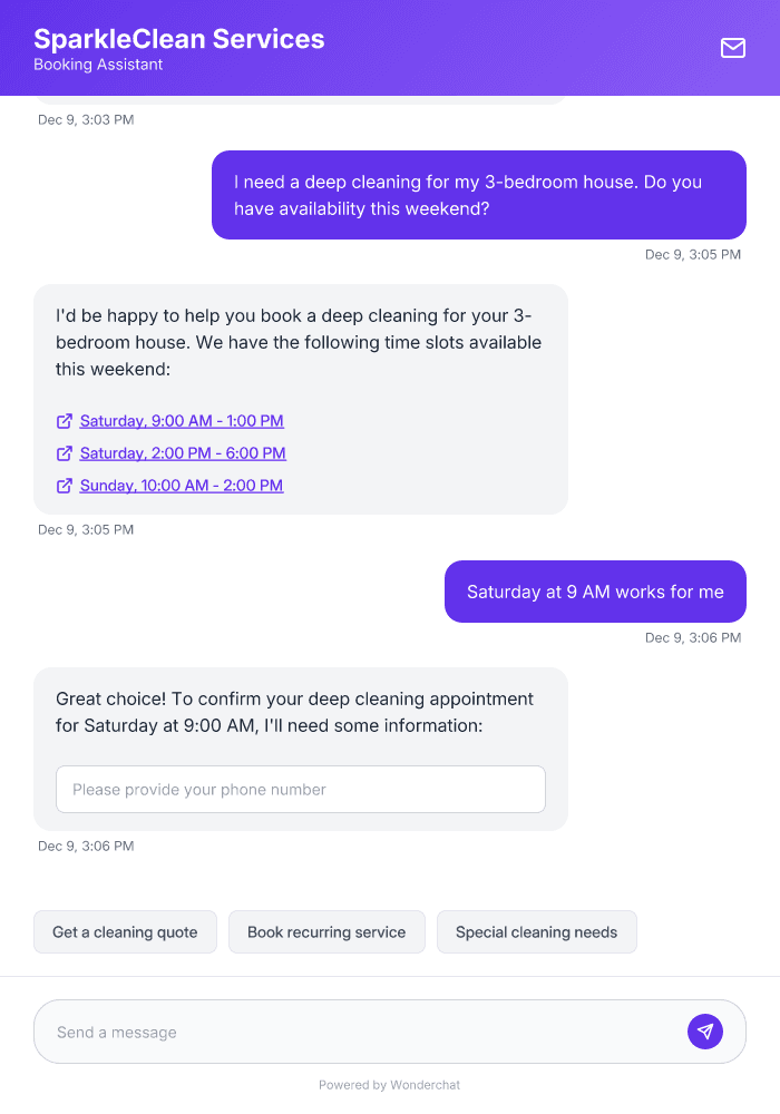 Home Cleaning Service AI Agent Template