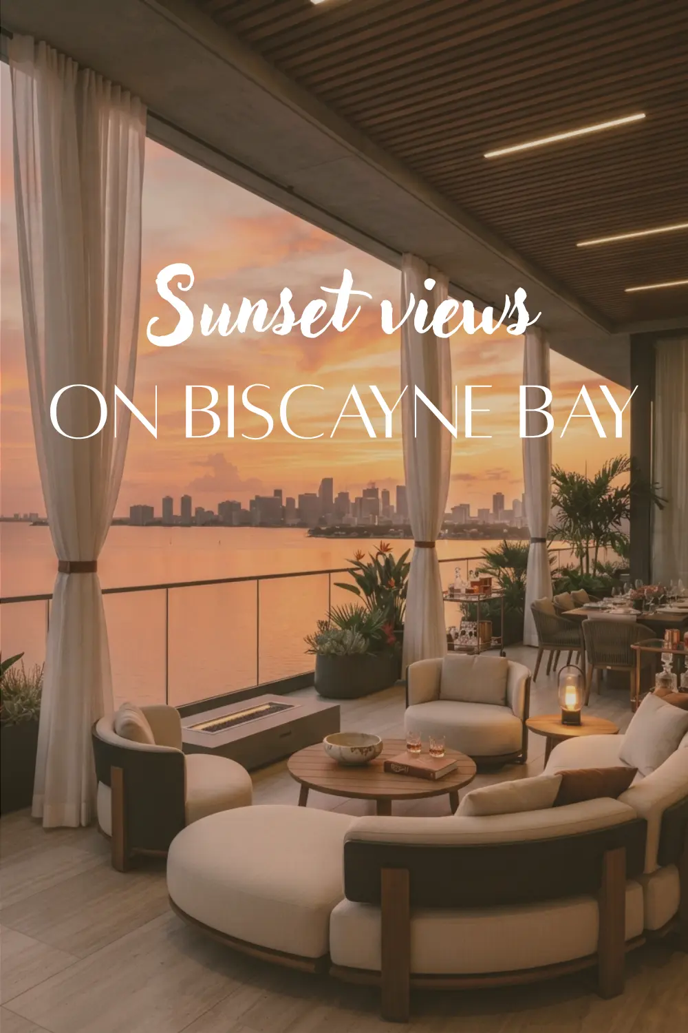 Sunset views on Biscayne bay