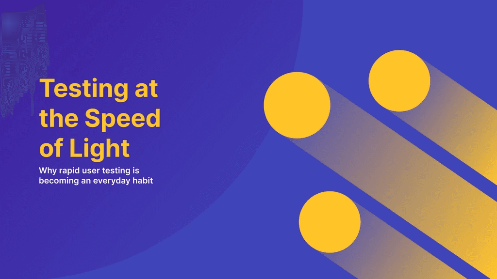 An abstract image of light traveling in the background to show the speed of user testing is really fast and how you can do it with Useberry
