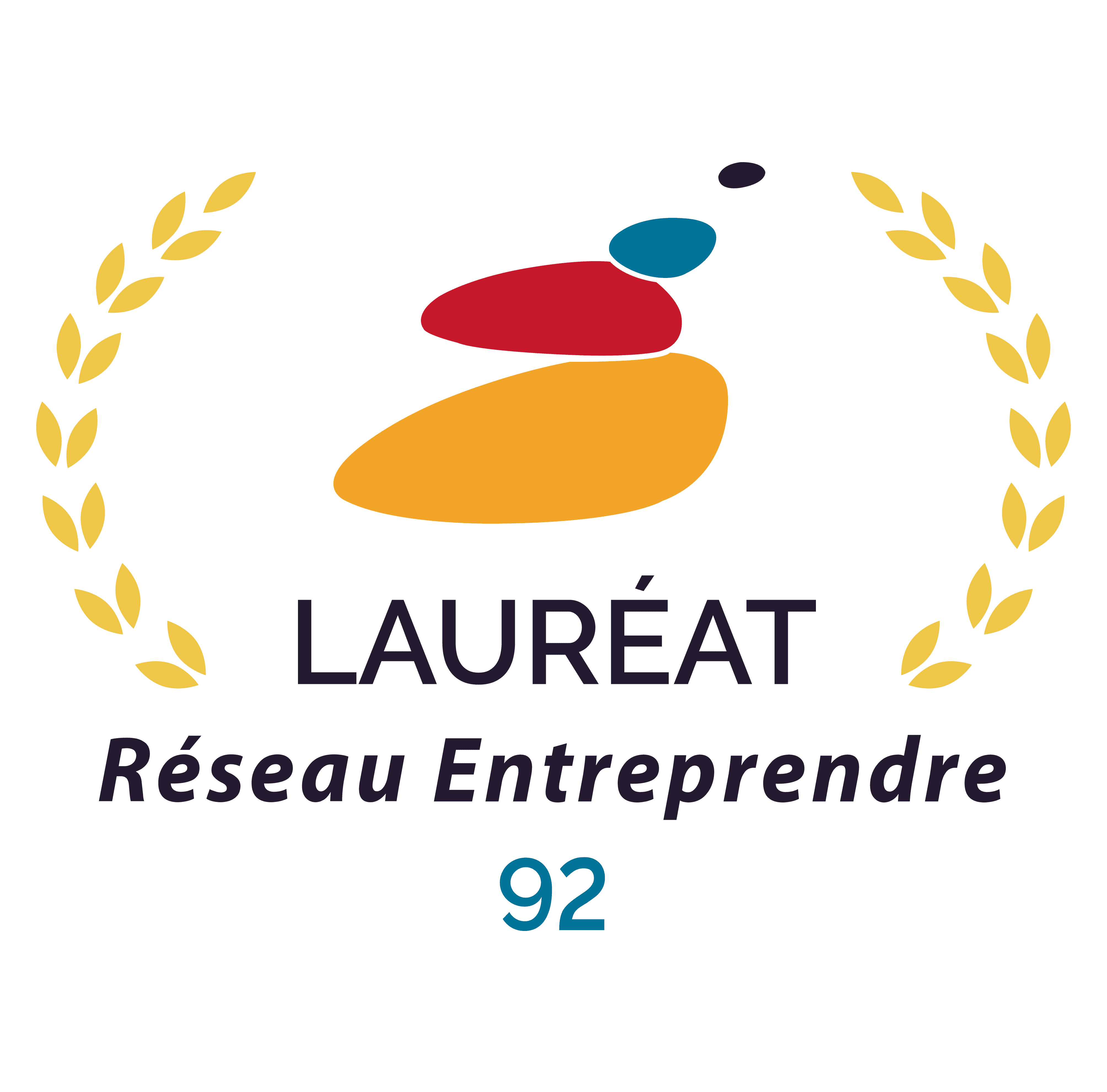 logo lauréat réseau entreprendre 92