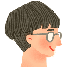 営業アシスタントの高橋さんのイラスト。