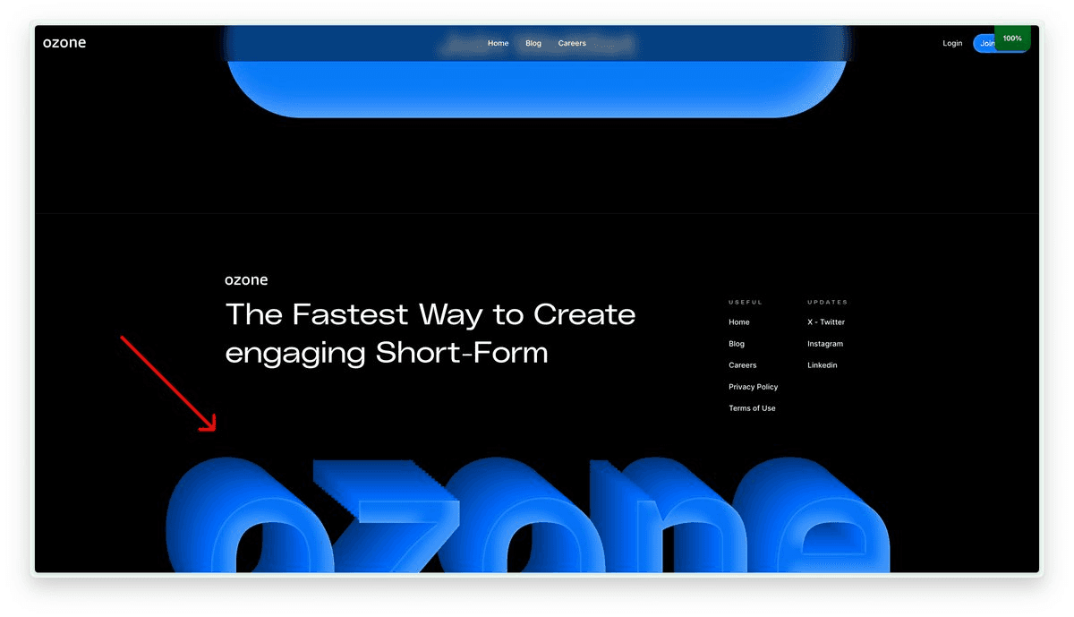 Ozone Pro Website built on Framer - Bigger Logo Design Trend