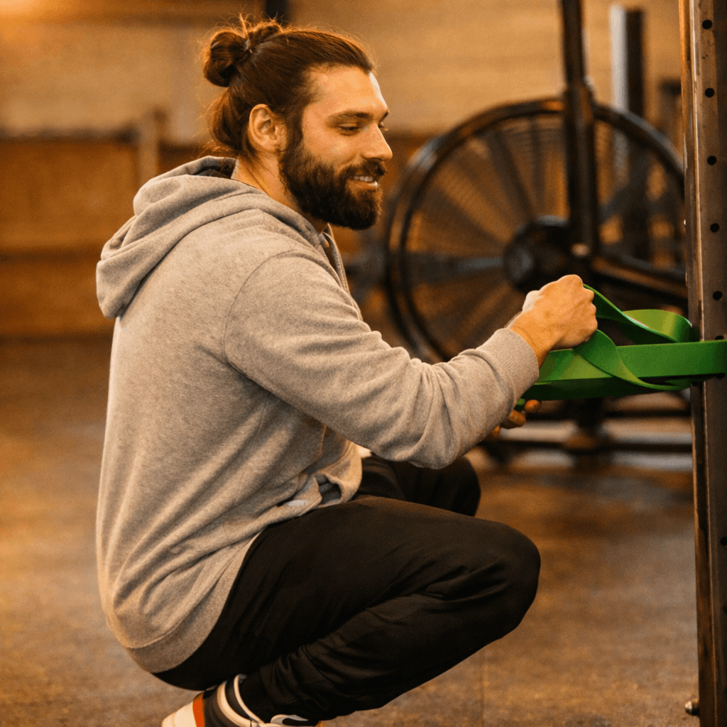 Feet running on a road