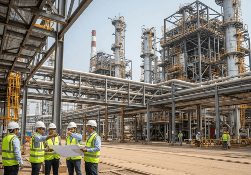 Large industrial piping and installation work