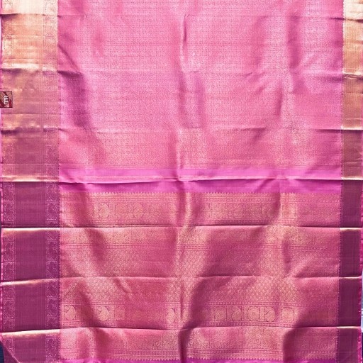 Shimmering Pink Kanchivaram Silk Saree