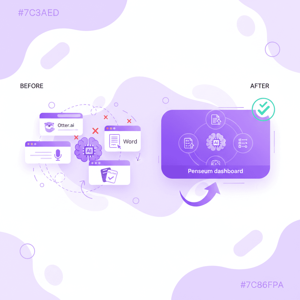 Comparison of manual transcription workflow vs automated AI study platforms