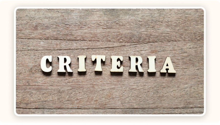The word “CRITERIA”&nbsp;