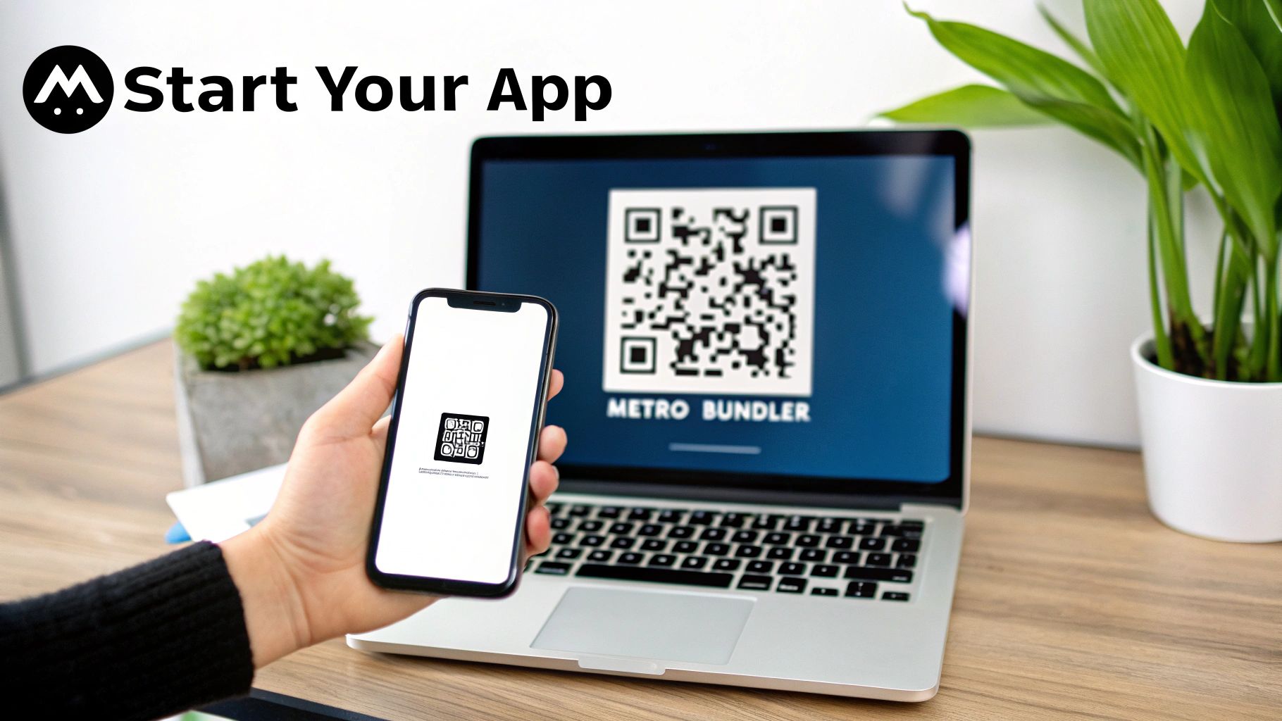 A diagram showing the Expo app icon connecting to the Supabase database icon.