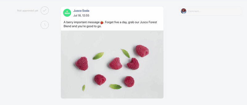 Planable.io Approval Workflow for social media posts