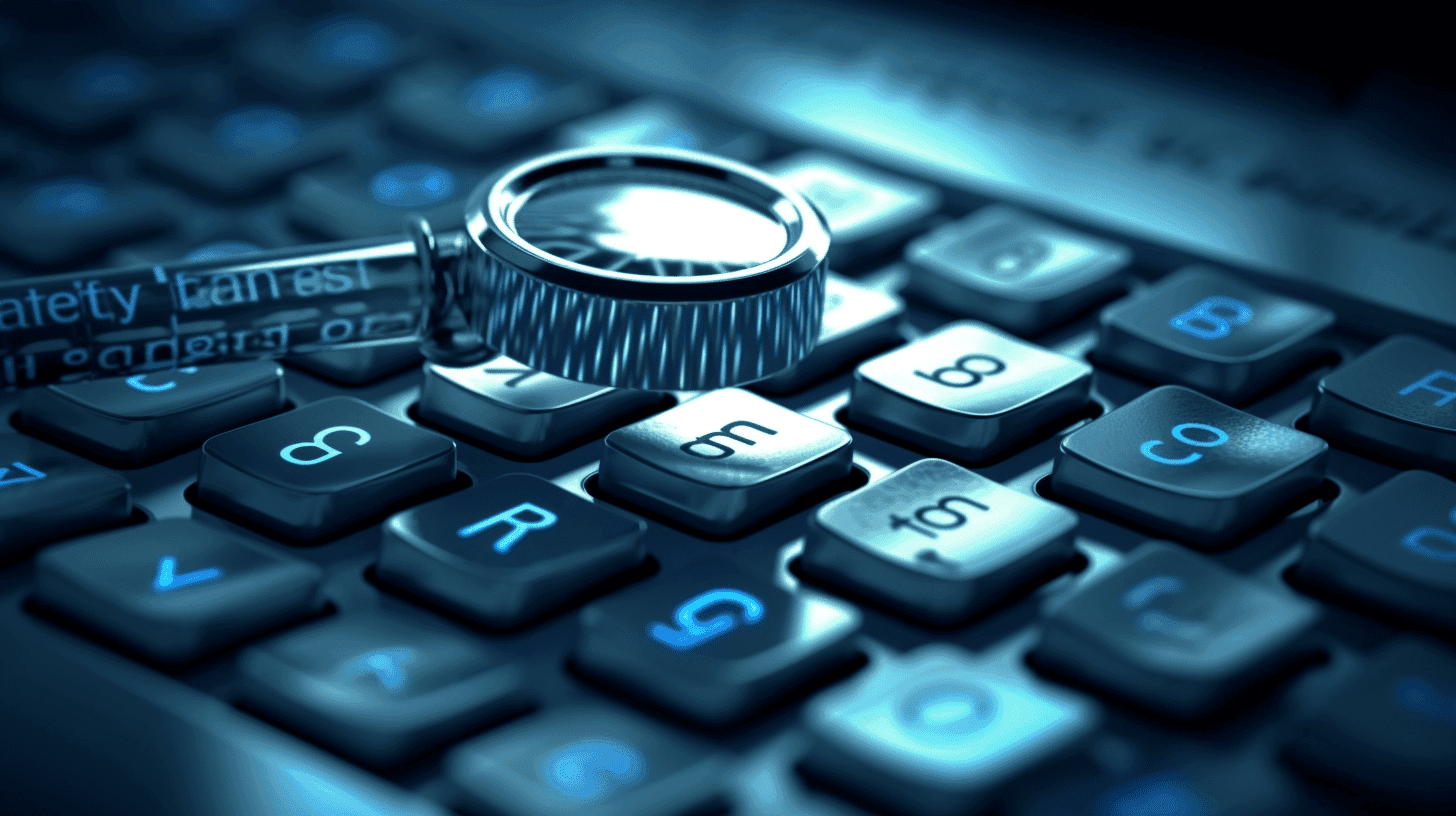 A detailed computer keyboard