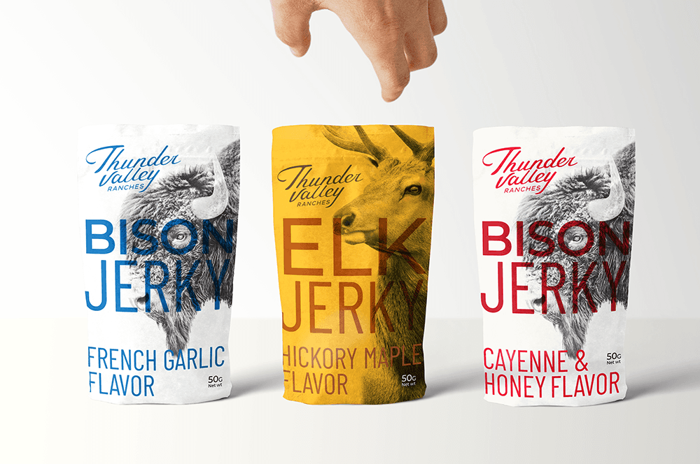 Thunder Valley Ranches Jerky packaging design