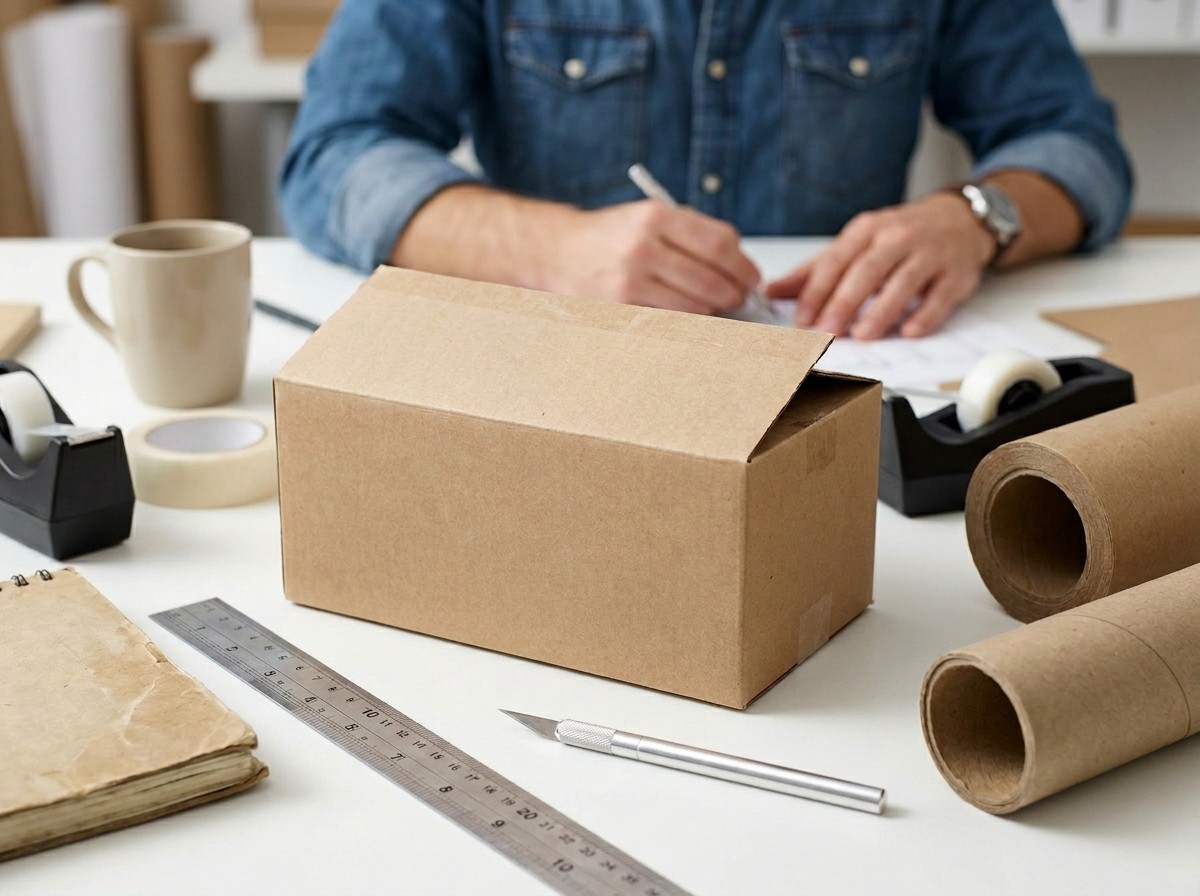 In-house design and prototyping workspace for custom packaging