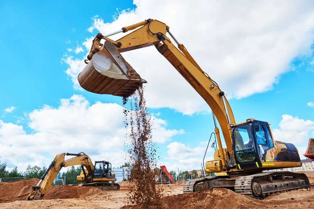 Excavator working on project in Odessa, MO.