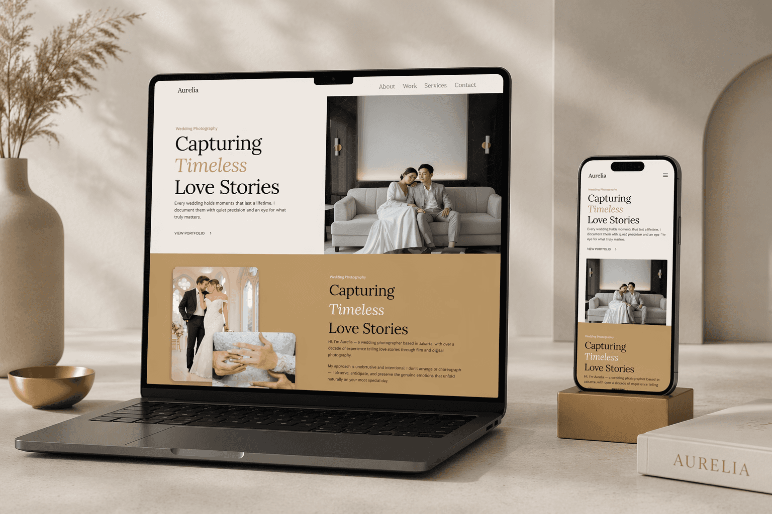 mockup website design