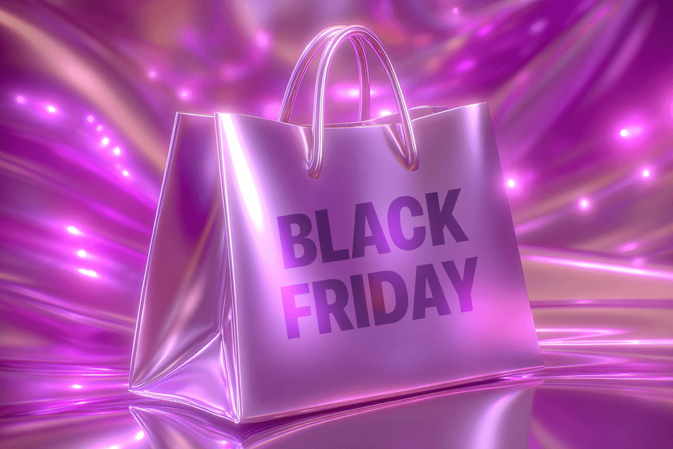 generated shoping bag with title black friday