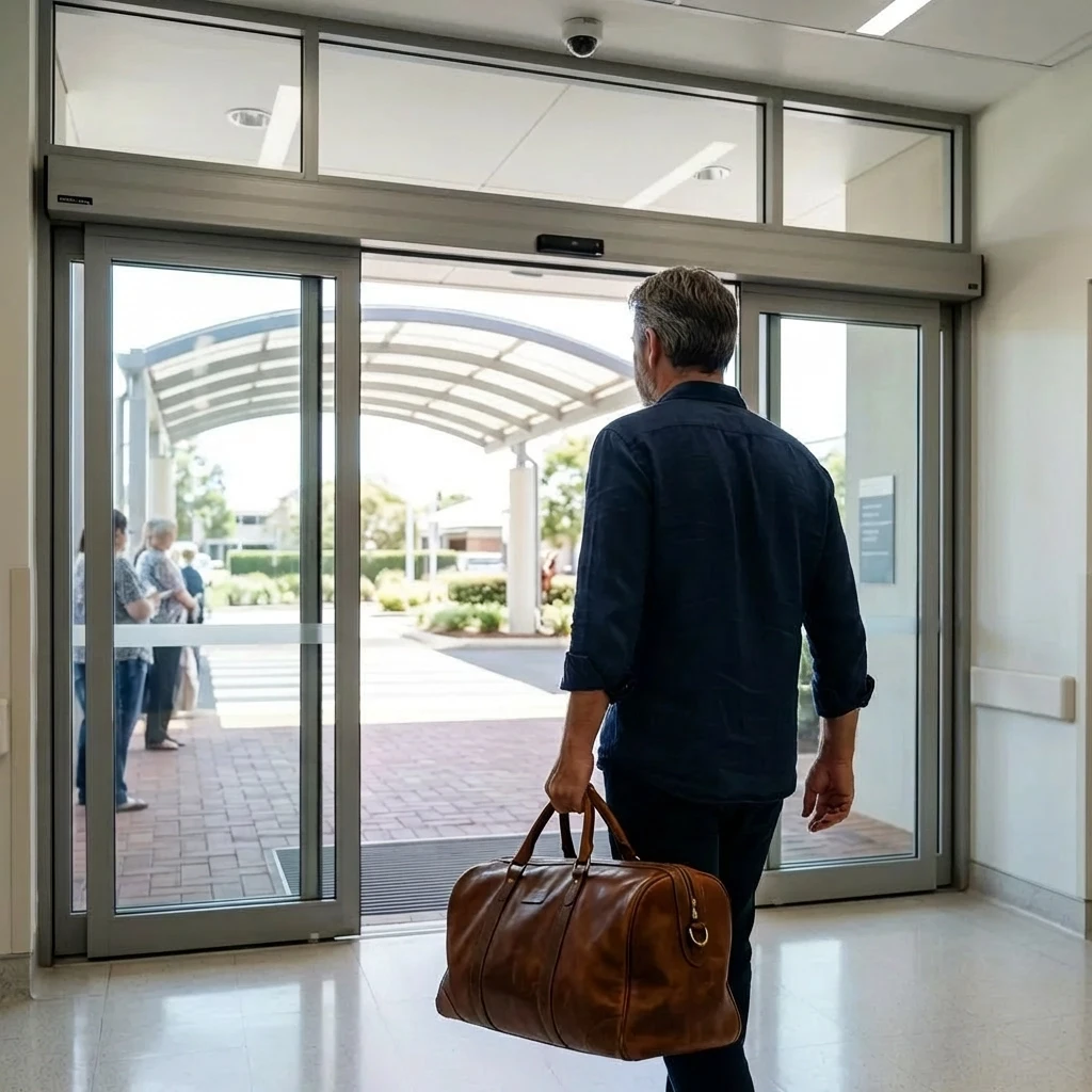 Patient walks out of hospital