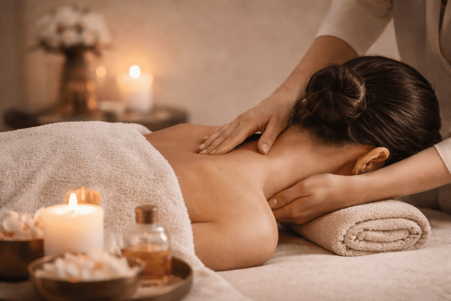 Woman applying skincare on her face