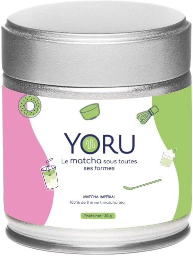 pot de matcha bleu rose et vert 