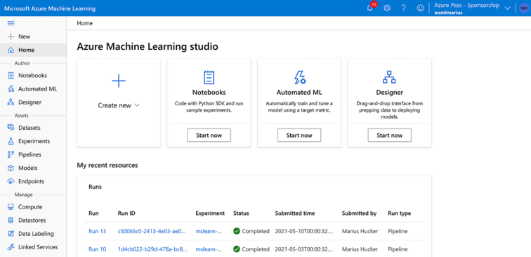 Azure Machine Learning Studio